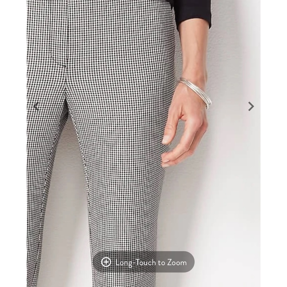 J. Jill Bi-Stretch Slim Leg Pants size 6 in black houndstooth check